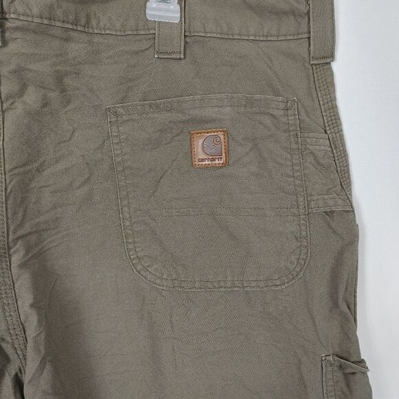 Carhartt B151 Brown Canvas Work Dungarees Loose Fit Pants Men's Size 42 x 32 Wor - Picture 8 of 10